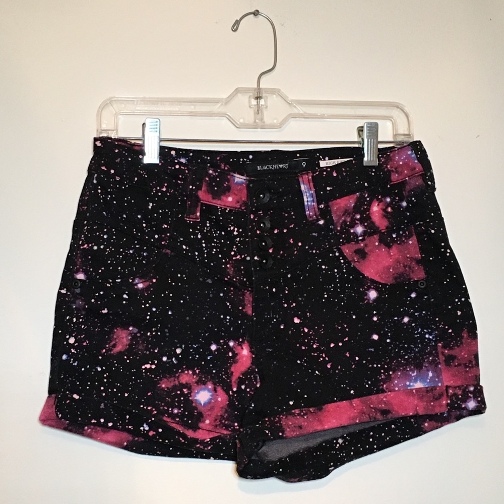 V-Stitch Galaxy Print Shorts